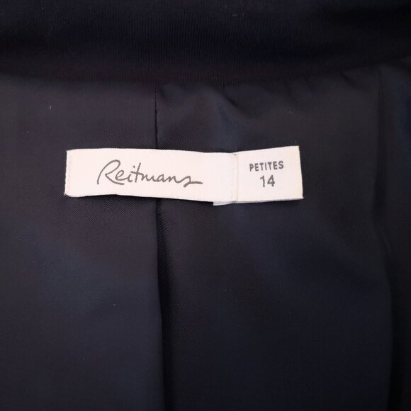 Reitmans Petite Ladies Navy Size 14 Petite Fully Lined Blazer - Picture 3 of 10